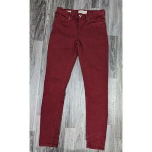 Lucky Brand Womens Size 4 / 27 A Pockets Red Skinny Brooke Denim Leggings Jeans